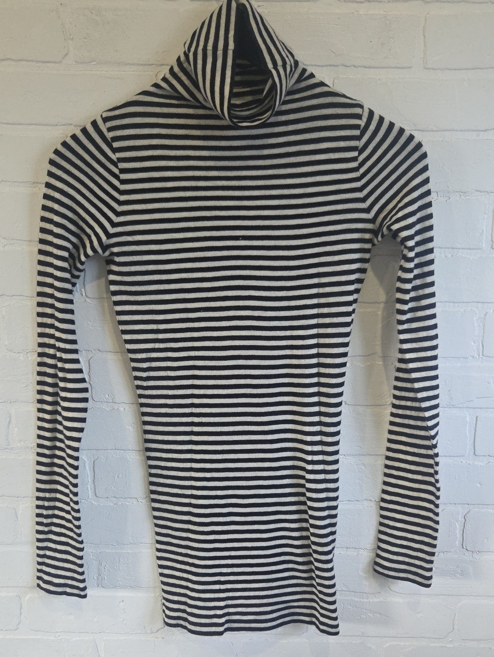 Club Monaco Striped Wool Blend Turtleneck Sweater